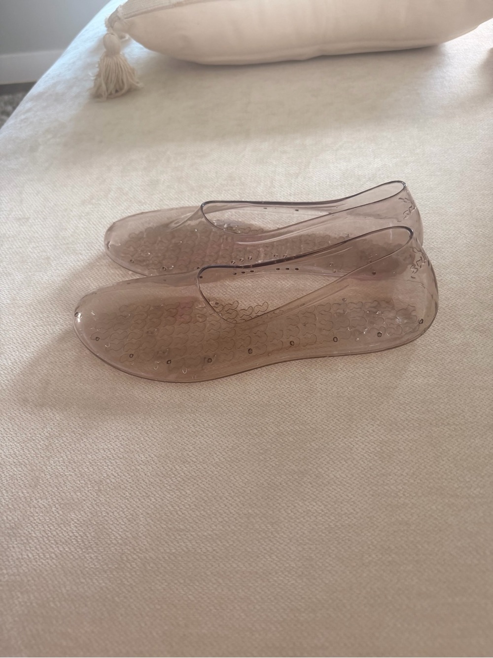 SKIMS Clear Ballet Flats in Nude-Tone Transparent - Picture 11 of 12
